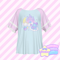 
              ♡ dreamy dragon frilly top - blue ♡
            