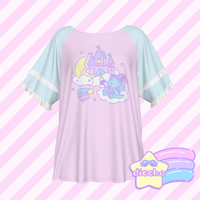 
              ♡ dreamy dragon frilly tee - pink ♡
            