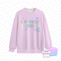 
              ♡ i punch bad people sweatshirt - pink ♡
            