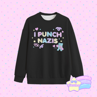 
              ♡ i punch bad people sweatshirt - black ♡
            