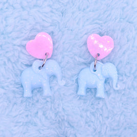 ♡ sweet elephants stud earrings 2 ♡