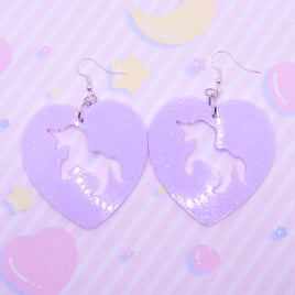 ♡ hopping unicorns earrings ♡