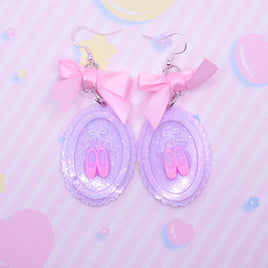 ♡ ballet slipper earrings 1 ♡