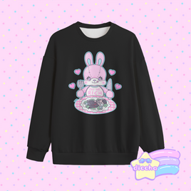 ♡ eat the rich sweatshirt - black ♡