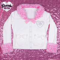 
              ❤︎⁠ leopard essentials cardigan - white x pink PREORDER ❤︎⁠
            