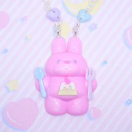 ♡ jumbo hungry bunny necklace ♡