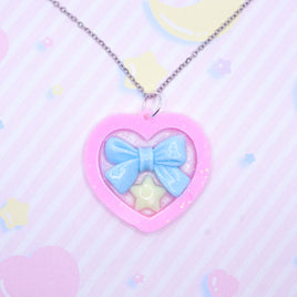 ♡ ribbon heart necklace ♡