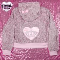 
              ❤︎⁠ leopard essentials hoodie - gray x pink PREORDER ❤︎⁠
            