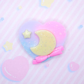 ♡ over the moon brooch ♡
