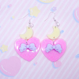 ♡ celestial heart earrings ♡