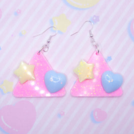 ♡ fancy triangle earrings ♡