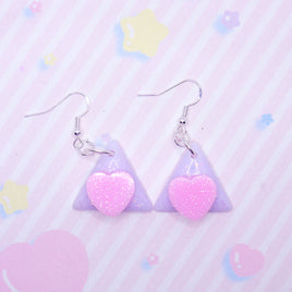 ♡ baby fancy triangle earrings 2 ♡