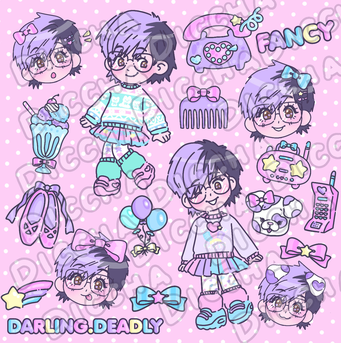 digital customized sticker pack ♡| diccha