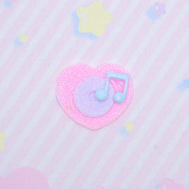 ♡ heart record mini brooch ♡