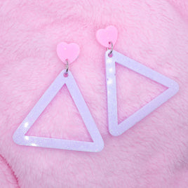 ♡ jumbo triangle stud earrings 1 ♡