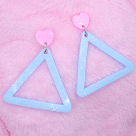 ♡ jumbo triangle stud earrings 2 ♡