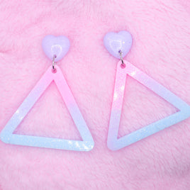 ♡ jumbo triangle stud earrings 4 ♡
