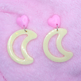 ♡ jumbo moon stud earrings ♡