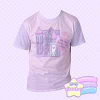 
              ♡ dollhouse cotton tee - pink x lilac ♡
            
