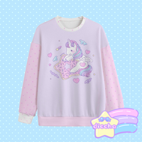 
              ♡ dessert buddies sweatshirt - unicorn - lilac ♡
            