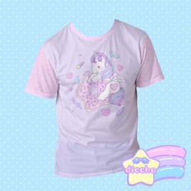 ♡ dessert buddies cotton tee - unicorn - lilac ♡