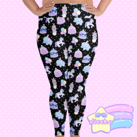 ♡ circus cuties plus size leggings - black ♡