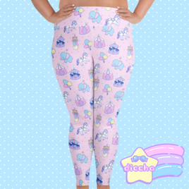 ♡ circus cuties plus size leggings - pink ♡
