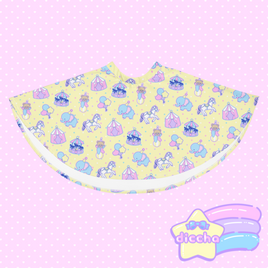 ♡ circus cuties skater skirt - yellow ♡