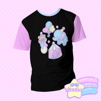 
              ♡ circus cuties cotton tee - black ♡
            
