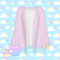 
              ♡ colorful polka dots cardigan - pink ♡
            