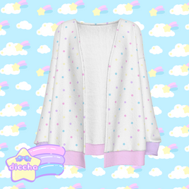 ♡ colorful polka dots cardigan - white ♡