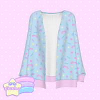 
              ♡ cutie squiggles cardigan - light blue ♡
            