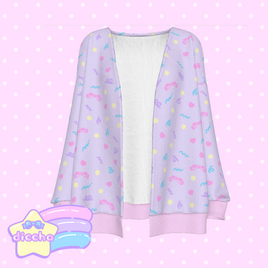 ♡ cutie squiggles cardigan - lilac ♡