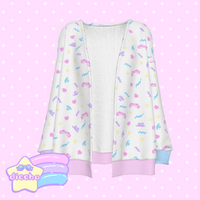 
              ♡ cutie squiggles cardigan - white ♡
            