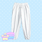 ♡ colorful polka dots fleece pants - white ♡