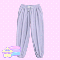 
              ♡ colorful polka dots fleece pants - lilac ♡
            