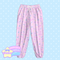 ♡ cutie squiggles fleece pants - pink ♡