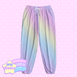 ♡ pretty rainbow fleece pants ♡