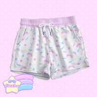 
              ♡ cutie squiggles shorts - white ♡
            