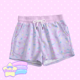 ♡ cutie squiggles shorts - lilac ♡