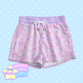 ♡ cutie squiggles shorts - pink ♡