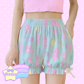 ♡ baby bears n balloons bloomers - light blue ♡