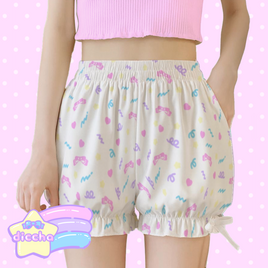 ♡ cutie squiggles bloomers - white ♡