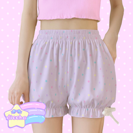 ♡ colorful polka dots bloomers - lilac ♡