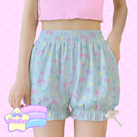 ♡ cutie squiggles bloomers - light blue ♡