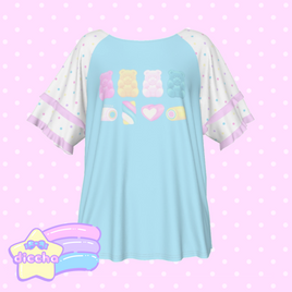 ♡ marshmallow pals frilly tee ♡