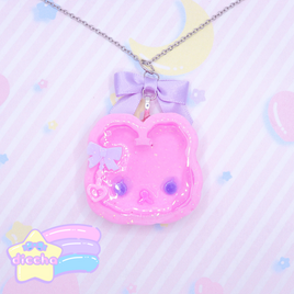 ♡ frilly pals necklace - bear ♡