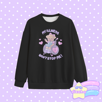 
              ♡ my illness won’t stop me! puppy sweatshirt - black ♡
            