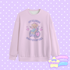 ♡ my illness won’t stop me! puppy sweatshirt - pink ♡