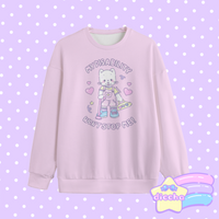 
              ♡ my disability won’t stop me! kitty sweatshirt - pink ♡
            